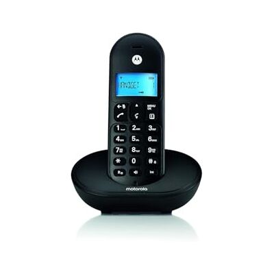 Motorola T101 Telefono Cordless DECT Nero – Display Illuminato, Alta Qualità Audio, Base di Ricarica, Design Compatto ed Elegante, Ideale per Casa e Ufficio Motorola T101 Telefono Cordless DECT Nero – Display Illuminato, Alta Qualità Audio, Base di Ricarica, Design Compatto ed Elegante, Ideale per Casa e Ufficio