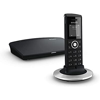 SNOM M325 IP-DECT Telefono Cordless VoIP, Base Station M300 e M25 Handset pacchetto, fino a 20 portatili, fino a 5 chiamate contemporanee, 75 ore in standby e 7 ore di conversazione; Nero; 00003955 SNOM M325 IP-DECT Telefono Cordless VoIP, Base Station M300 e M25 Handset pacchetto, fino a 20 portatili, fino a 5 chiamate contemporanee, 75 ore in standby e 7 ore di conversazione; Nero; 00003955