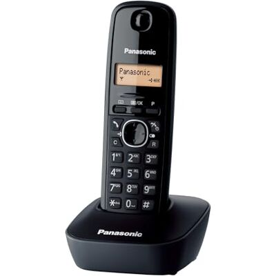 Panasonic KX-TG1611JTH Telefono Cordless Digitale, Unità Base e Ricevitore Singolo, ID Chiamante, Batteria Lunga Durata, Display LCD, Rubrica, Memoria di Riselezione, Sveglia, Grigio Antracite Panasonic KX-TG1611JTH Telefono Cordless Digitale, Unità Base e Ricevitore Singolo, ID Chiamante, Batteria Lunga Durata, Display LCD, Rubrica, Memoria di Riselezione, Sveglia, Grigio Antracite
