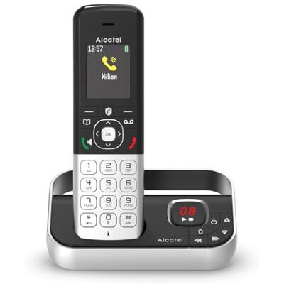 Alcatel FX990 Voice Telefono cordless DECT con segreteria telefonica 50 minuti Schermo grafico a colori ad alta risoluzione Vivavoce Blocco delle chiamate Suonerie VIP Nero/Grigio Alcatel FX990 Voice Telefono cordless DECT con segreteria telefonica 50 minuti Schermo grafico a colori ad alta risoluzione Vivavoce Blocco delle chiamate Suonerie VIP Nero/Grigio