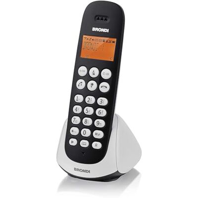 Brondi Adara Telefono Cordless, Nero/Bianco Brondi Adara Telefono Cordless, Nero/Bianco