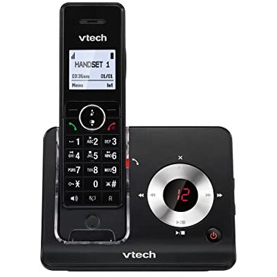 VTech MS3050 Telefono fisso DECT wireless con blocco chiamata, segreteria telefonica, ID chiamante/chiamata in attesa, amplificatore di volume, altoparlante vivavoce vivavoce VTech MS3050 Telefono fisso DECT wireless con blocco chiamata, segreteria telefonica, ID chiamante/chiamata in attesa, amplificatore di volume, altoparlante vivavoce vivavoce