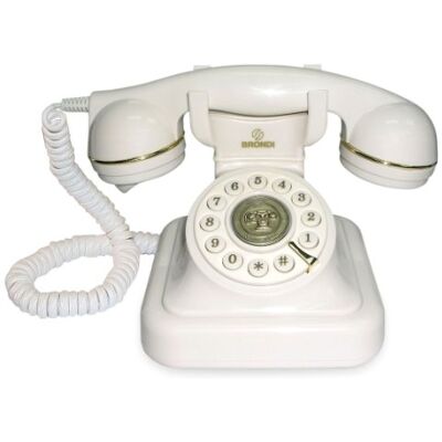Brondi Vintage 20 Telefono Fisso, Bianco Brondi Vintage 20 Telefono Fisso, Bianco