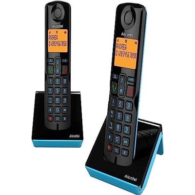 Alcatel S280 duo blu, telefono wireless duo, mani libere, rubrica 50 nomi e numeri funzione blocco chiamate indesiderate, Alcatel S280 duo blu, telefono wireless duo, mani libere, rubrica 50 nomi e numeri funzione blocco chiamate indesiderate,