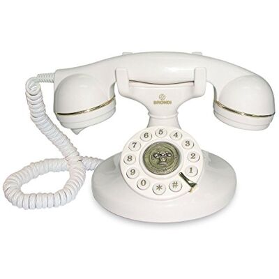 Brondi Vintage 10 Telefono Fisso, Bianco Brondi Vintage 10 Telefono Fisso, Bianco