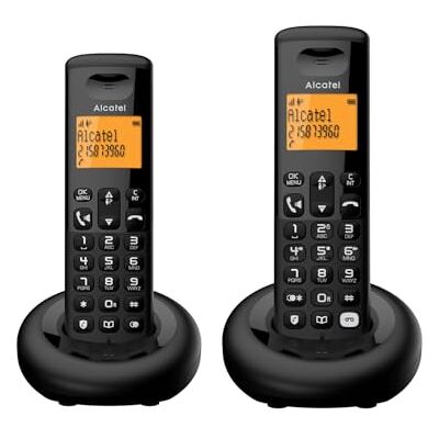 Telefono cordless Alcatel E260 - Grande display a 2 righe, 50 contatti Telefono cordless Alcatel E260 - Grande display a 2 righe, 50 contatti