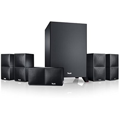 Teufel CUBYCON Surround Sound System Sistema audio home theater 5.1 con subwoofer, microaltoparlanti a 2 vie in alluminio, HiFi Surround, elevata chiarezza vocale, Bass Reflex nero Teufel CUBYCON Surround Sound System Sistema audio home theater 5.1 con subwoofer, microaltoparlanti a 2 vie in alluminio, HiFi Surround, elevata chiarezza vocale, Bass Reflex nero