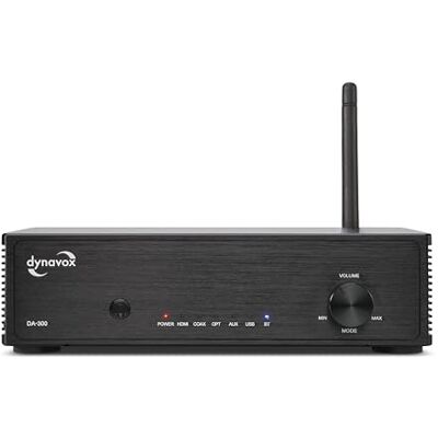 Dynavox DA‑300 amplificatore HiFi compatto in classe D con HDMI ARC, Bluetooth 5.0, USB, ingressi ottico e coassiale, scocca in alluminio, ideale per TV e streaming musicale, nero Dynavox DA‑300 amplificatore HiFi compatto in classe D con HDMI ARC, Bluetooth 5.0, USB, ingressi ottico e coassiale, scocca in alluminio, ideale per TV e streaming musicale, nero