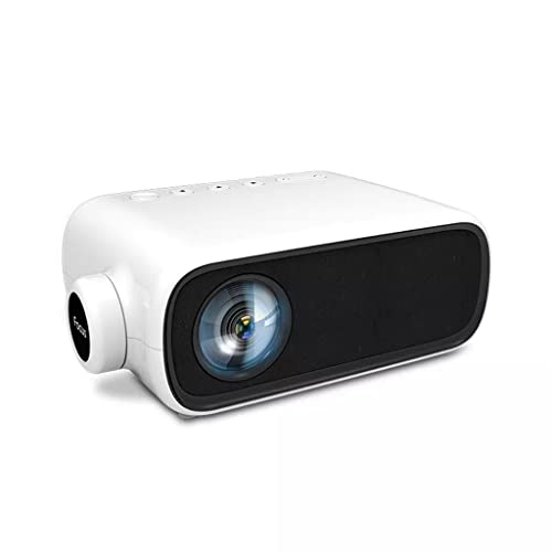 Generico Piccolo proiettore per videoproiettore portatile HD 1080P Proiettore Lettore multimediale Home (Bianco 14,2x9,2x5,5 cm)