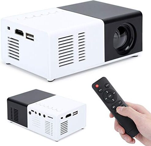 Bewinner Dilwe Mini Proiettore Portatile, Proiettore Home Theater HD HiFi, Messa a Fuoco Manuale con Rullo, Supporto 1080p, Videoproiettore Multimediale per la Casa Full True Color, Regalo (Spina UE)