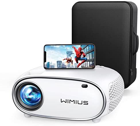 WiMiUS Proiettore Bluetooth WiFi Full HD 1080P Correzione 4P / 4D con funzione zoom