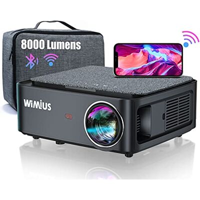 WiMiUS Proiettore WiFi Bluetooth Full HD 1080P, 9000 Lumen 5G WiFi Retroproiettore 4K supportato Funzione Zoom Con Regolazione 4D Proiettore WiFi Portatile Home Cinema Per PPT, iOS, Android, PS5, ecc. WiMiUS Proiettore WiFi Bluetooth Full HD 1080P, 9000 Lumen 5G WiFi Retroproiettore 4K supportato Funzione Zoom Con Regolazione 4D Proiettore WiFi Portatile Home Cinema Per PPT, iOS, Android, PS5, ecc.