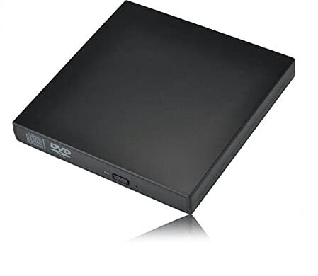 Tsadeer Esterno nel Plastica PC Masterizzatore CD Interfaccia USB Interno Esterno Driver Dvd Lettore Computer Portatile con Cancellazione del Rumore Nero