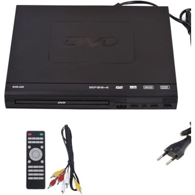 Xbsduih DVD-225 Lettore Dvd Domestico Lettore Multimediale Digitale Uscita AV con per TV Lettore Dvd VCD Spina UE Xbsduih DVD-225 Lettore Dvd Domestico Lettore Multimediale Digitale Uscita AV con per TV Lettore Dvd VCD Spina UE
