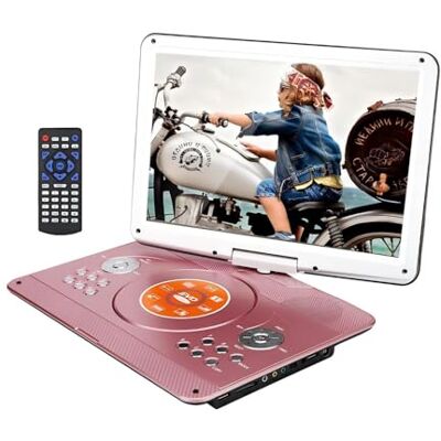 YOOHOO 14" Portable DVD Player with Remore Controller Batteria Ricaricabile ad Alta Risoluzione Schermo di Grandi Dimensioni Lettore DVD per Auto (Gold) YOOHOO 14" Portable DVD Player with Remore Controller Batteria Ricaricabile ad Alta Risoluzione Schermo di Grandi Dimensioni Lettore DVD per Auto (Gold)