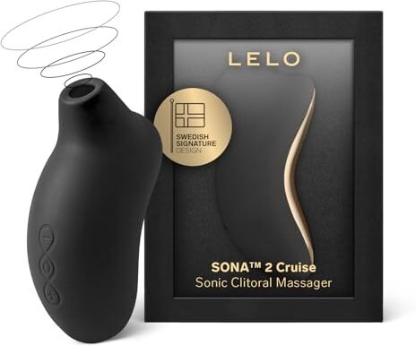 LELO SONA 2 Cruise Succhia Clitoride per Donna ad Onde Soniche, Impermeabile, con Cruise Control per un Piacere Ancora Maggiore, Black