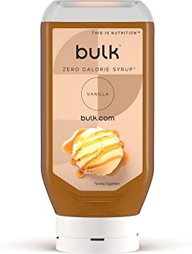 Bulk Sciroppo all'ingrosso a zero calorie, senza zucchero, vaniglia, 400 ml, la confezione può variare