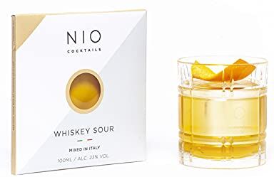 NIO Cocktails Box Dopocena e Drink a Casa, 5 Drink da 10cl già Miscelati, Pronti da Bere (Sidecar, Whiskey Sour, Tommy's Margarita, Daiquiri, Manhattan), Gift Pack, 50cl