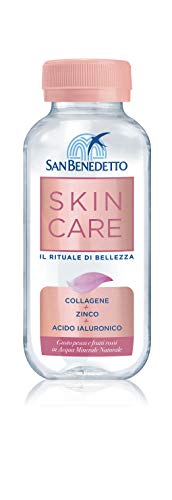 San Benedetto SKINCARE   Acqua Minerale Naturale con Collagene, Zinco e Acido Ialuronico   24 Pezzi da 22 Cl
