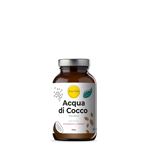 SAUTÓN Acqua di Cocco in Polvere, Real Coconut Disidratato, Solubile, Biologico, Multivitaminico, Vegano, 150gr