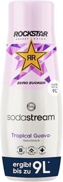 sodastream Sciroppo Rockstar Tropical Guava Zero – 1 flacone produce 9 litri di bevanda pronta, preparato in pochi secondi e sempre fresco, 440 ml