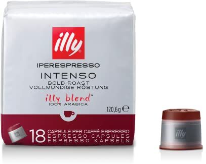 illy , Caffè & eacute; in Capsule Iperespresso Intenso, Profonde e Corpose;   100% Arabica 1 Scatole da 18 capsule (120.6 g)