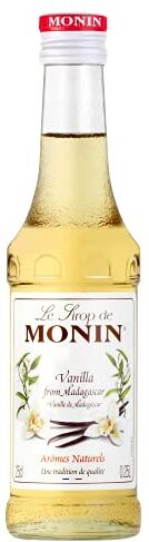 Monin Sciroppo alla Vaniglia, Dolciumi, Accessori Bar, Cocktail, Bottiglia da 250ml