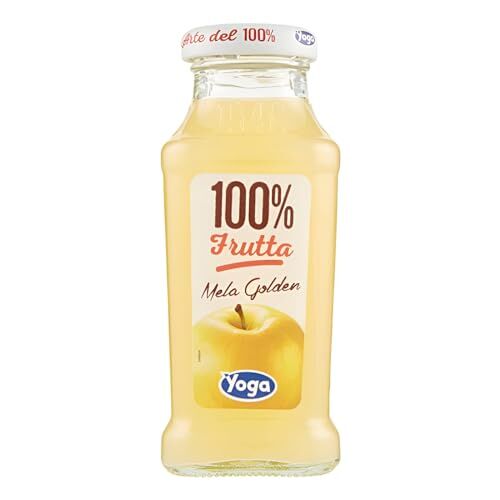 Yoga Succo di Frutta Mela Golden 100% Confezione da 12 Bottiglie da 200 ml