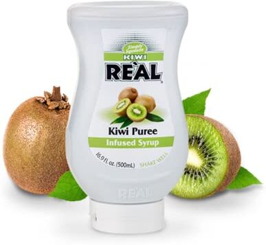 Generico Reàl   Sciroppo Base Purea Kiwi   Sciroppo Kiwi Nuova Zelanda   Kiwi per Dolci e Preparazioni 1 x 500 ml.