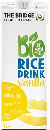 The Bridge Bio Rice Drink Vanilla Bevanda Biologica a base di Riso alla Vaniglia (Formato da 1 litro, Scatola da 12 pezzi)