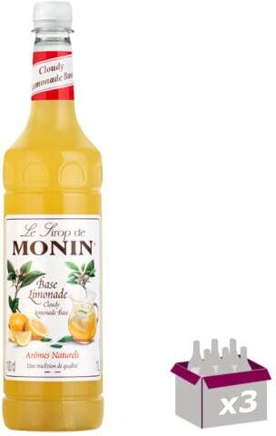 Wine And More Lot de 3 Sirop Monin Base limonade 1L