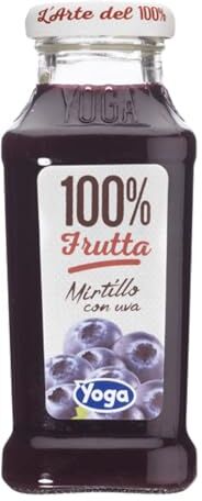 Yoga Succo di Frutta Mirtillo 100% Confezione da 12 Bottiglie da 200 ml