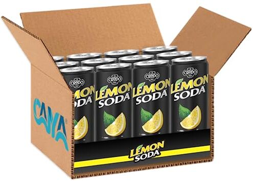 CAIYA 12X Lemonsoda L'Originale Limonata Italiana Lemon Soda 330ml [12 Lattine] Drink Summer 2023