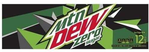 Generic Mountain Dew Zero Sugar Soda, lattine da 12 once (confezione da 12)