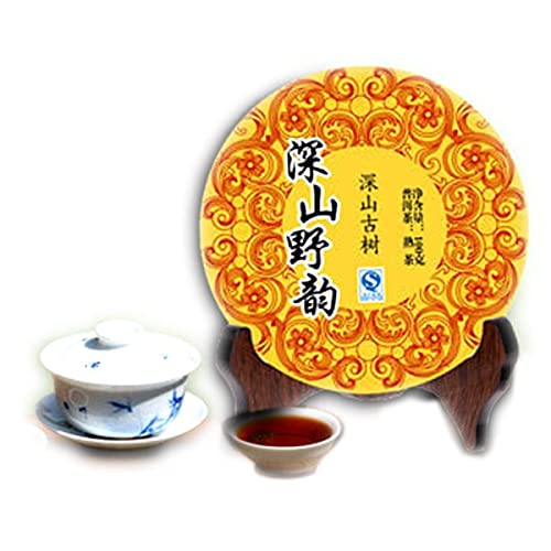 Generic 100g di tè Pu erh maturo Torta di tè nero Puerh Tè Pu'er antico a rima selvatica di montagna profonda