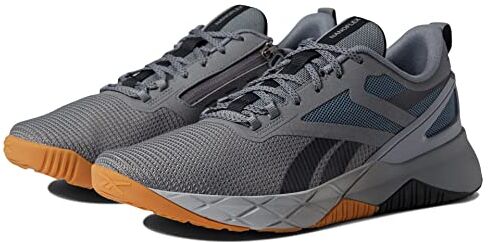 Reebok Nanoflex Parafit TR Pure Grey/Core Black/ Rubber Gum Men's 3.5, Women's 5 Medium