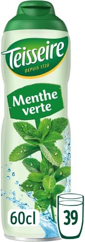 Teisseire Sciroppo di Menta Verde  per Bevanda Rinfrescante, Cocktail, Bottiglia da 60 cl