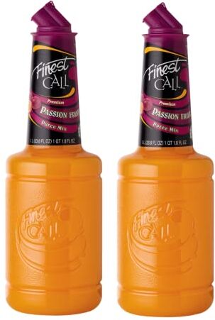 Generico Finest Call®   Passion Fruit Mixer Cocktails   Preparato Miscelazione Bar   Purea Frutto della Passione 2 x 1 Litro