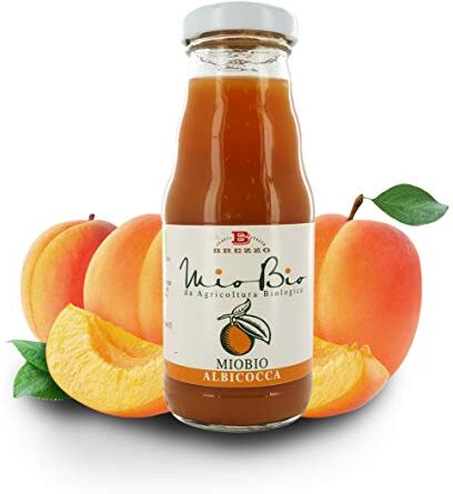 Brezzo Succo di Frutta All'Albicocca, In Vetro, 12 Bottigliette Da 200 Ml, Tot. 2,4 Litri