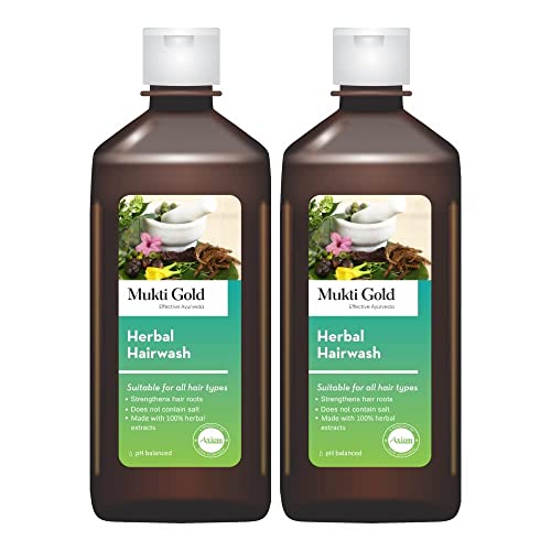 Generic JEVR Mukti Gold Hairwash Combo (500 ml)-Confezione da 2   Realizzato con succo ed estratti di erbe ayurvediche al 100%