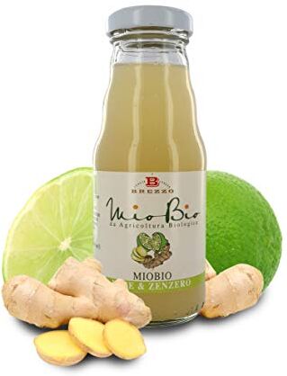 Brezzo Succo di Frutta Al Lime E Zenzero, In Vetro, 12 Bottigliette Da 200 Ml, Tot. 2,4 Litri