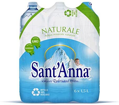 Sant'Anna Acqua Minerale Naturale, 1.5L, Confezione da 6 (6 x 1.5L)