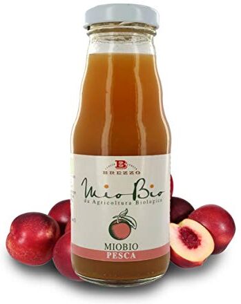 Brezzo Succo Di Frutta Alla Pesca, In Vetro, 12 Bottigliette Da 200 Ml, Tot. 2,4 Litri