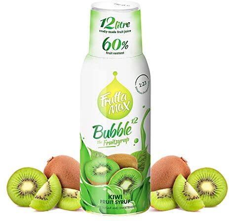 FruttaMax Concentrato Sciroppi Di Frutta   Meno zucchero   con il 60% di contenuto di frutta   adatto per macchina per bibite 500 ml (Kiwi)