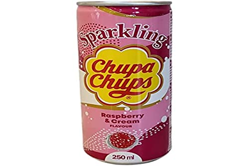 Generic Chupa Chups Raspberry Cream Sparkling Bevanda – Rinfrescante Sprudel Limonata – Lampone & Crema Sapore 250 ml