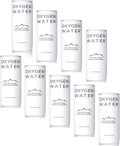 Generico Oxygen Water®   Acqua Alcalina 100% Naturale in Lattina 9 x 25 Cl.   Acqua Sorgente delle Alpi Ricca in Ossigeno