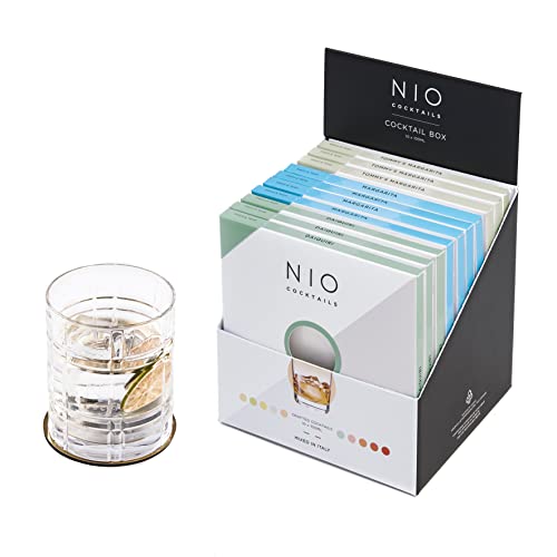 NIO Cocktails Box Amanti di Tequila e Rum, 10 Drink da 10 cl già Miscelati, Pronti da Bere, a Base di Tequila e Rum (4 Margarita, 3 Tommy's Margarita, 3 Daiquiri), Gift Pack, 100cl