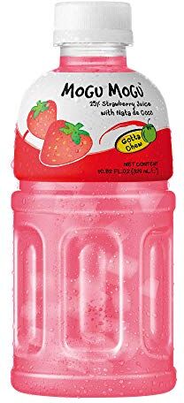 Mogu Mogu Succo di frutta con Nata De Coco, 10,82 Fl Oz (fragola, confezione da 12)