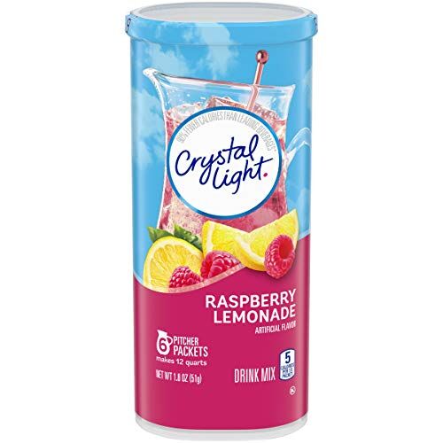 Sun Crystal Light Raspberry Lemonade Drink Mix (Makes 8-Quarts), 1.2-Ounce Canisters (Pack of 4)