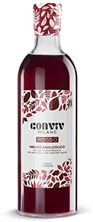 Conviv Analcolico per aperitivo Rosso 70cl Base analcolica per Cocktail a Basso Contenuto Calorico Infuso Ottenuto da Erbe Aromatiche, Piante Amaricanti e Agrumi Prodotto in Italia